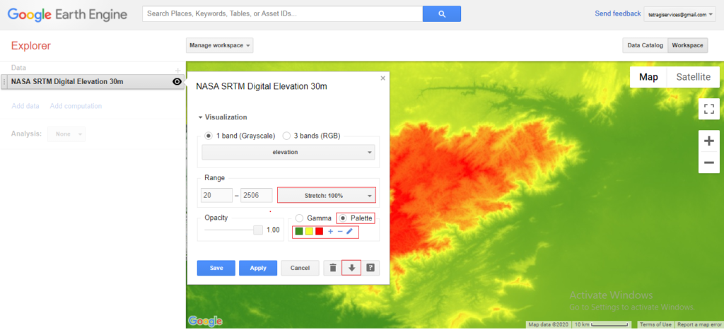 Download SRTM DEM Using Google Earth Engine Explorer - TETRAGIS